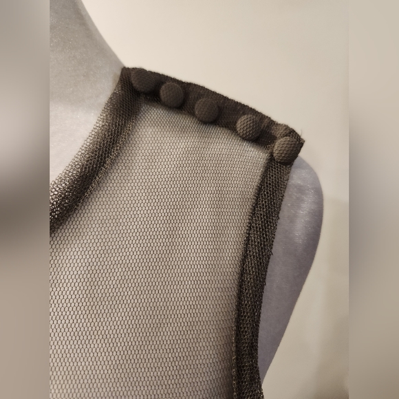 Vera Wang Gray Tulle Cocktail Dress - Picture 7 of 9